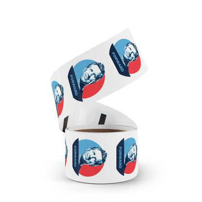 Free Oppression - Sticker Roll - Gavin Newsom "Forward" - Round Vinyl Sticker Label Rolls - Anti Trump Protest "No Kings" Antifascist Decals