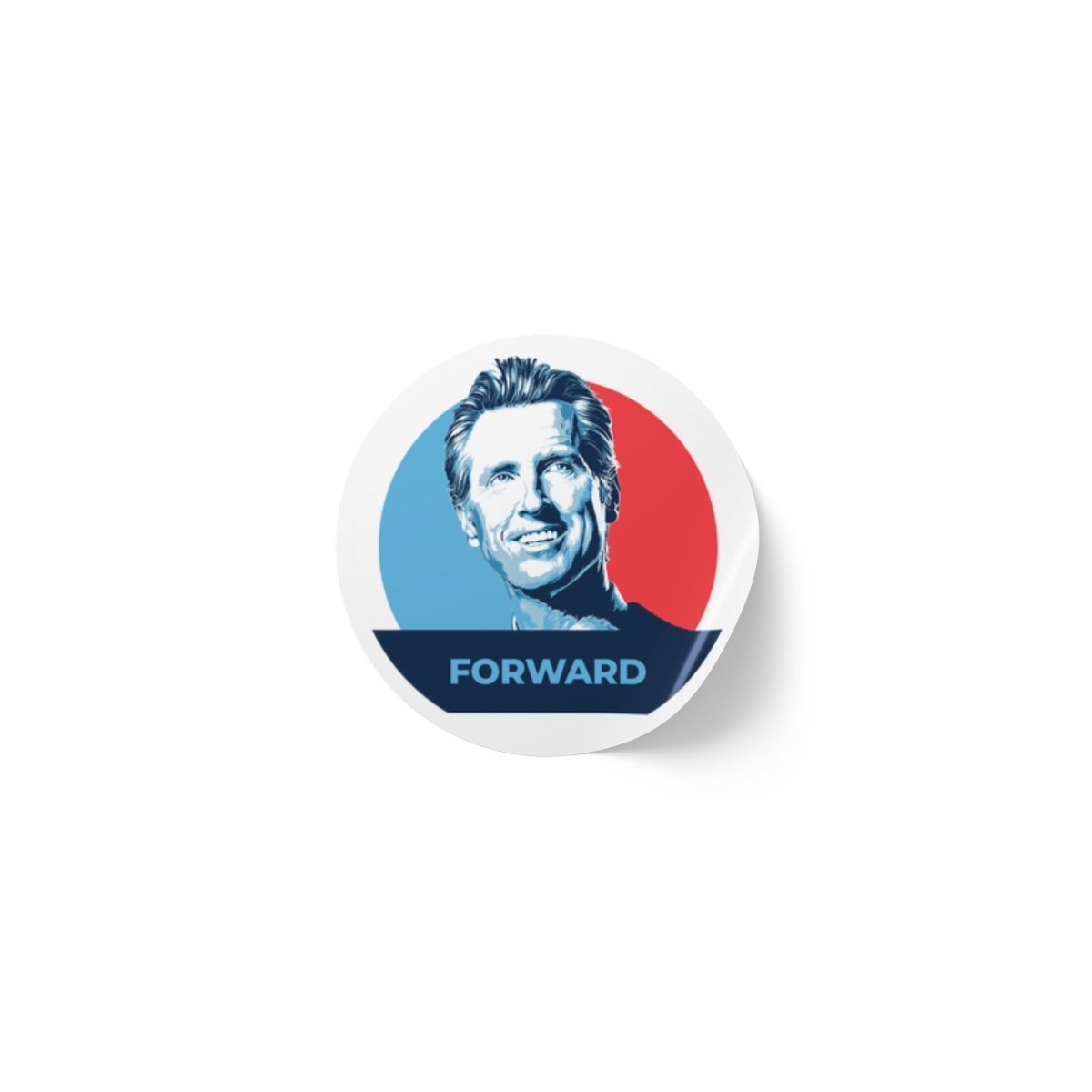 Free Oppression - Sticker Roll - Gavin Newsom "Forward" - Round Vinyl Sticker Label Rolls - Anti Trump Protest "No Kings" Antifascist Decals