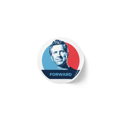 Free Oppression - Sticker Roll - Gavin Newsom "Forward" - Round Vinyl Sticker Label Rolls - Anti Trump Protest "No Kings" Antifascist Decals