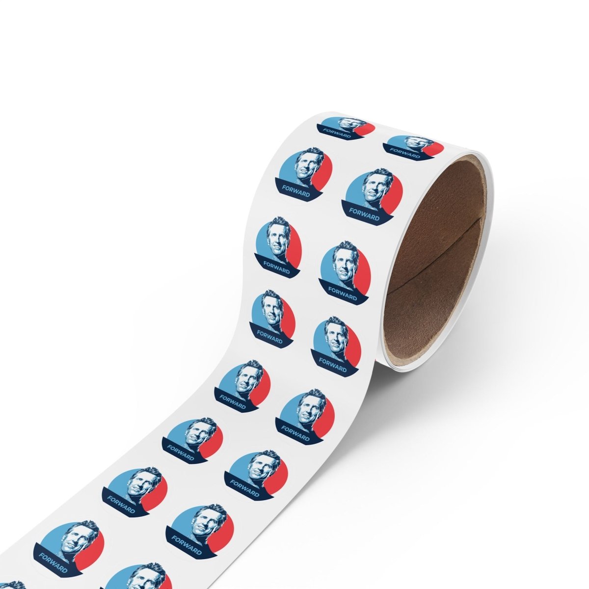 Free Oppression - Sticker Roll - Gavin Newsom "Forward" - Round Vinyl Sticker Label Rolls - Anti Trump Protest "No Kings" Antifascist Decals