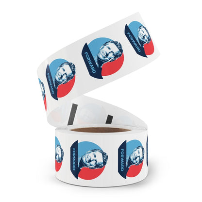 Free Oppression - Sticker Roll - Gavin Newsom "Forward" - Round Vinyl Sticker Label Rolls - Anti Trump Protest "No Kings" Antifascist Decals