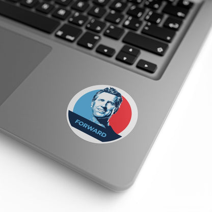 Free Oppression - Sticker Roll - Gavin Newsom "Forward" - Round Vinyl Sticker Label Rolls - Anti Trump Protest "No Kings" Antifascist Decals