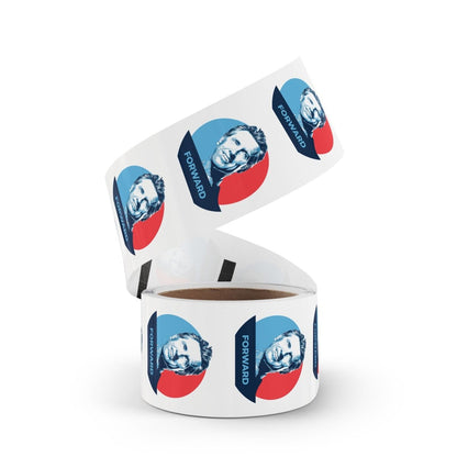 Free Oppression - Sticker Roll - Gavin Newsom "Forward" - Round Vinyl Sticker Label Rolls - Anti Trump Protest "No Kings" Antifascist Decals