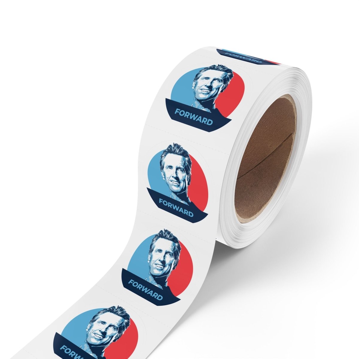 Free Oppression - Sticker Roll - Gavin Newsom "Forward" - Round Vinyl Sticker Label Rolls - Anti Trump Protest "No Kings" Antifascist Decals