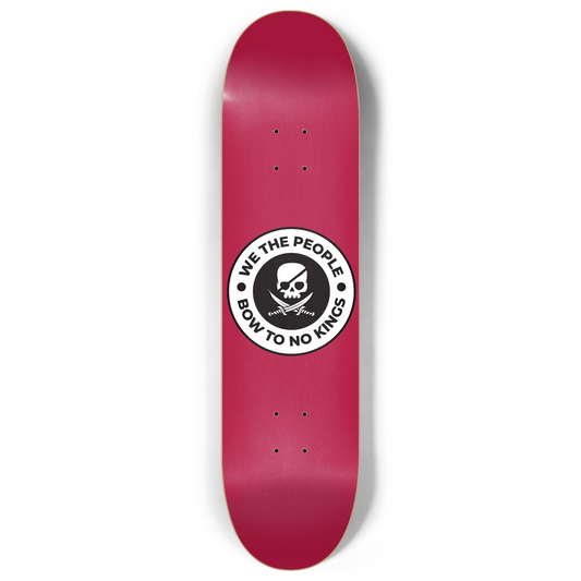 We The People Bow To No Kings Skateboard Deck – 7-Ply Canadian Maple, Protest Graphic