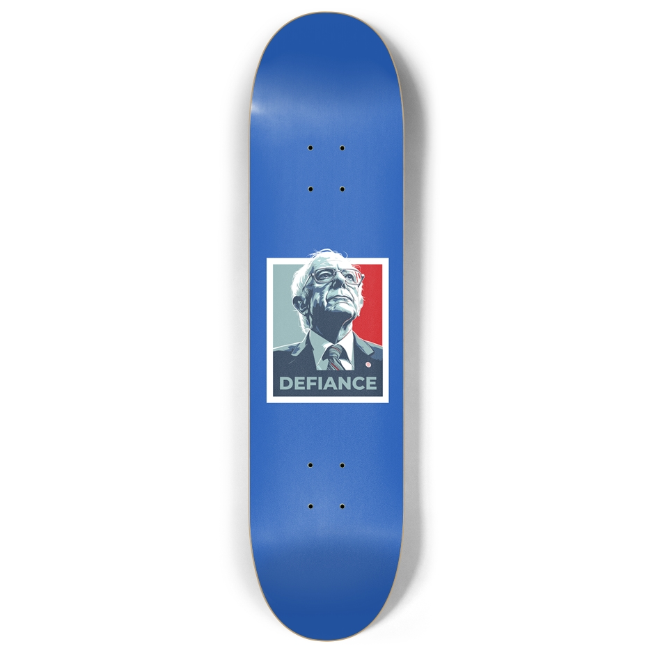 Bernie Sanders Defiance 7-Ply Canadian Maple Skateboard Deck | Protest Deck for Change