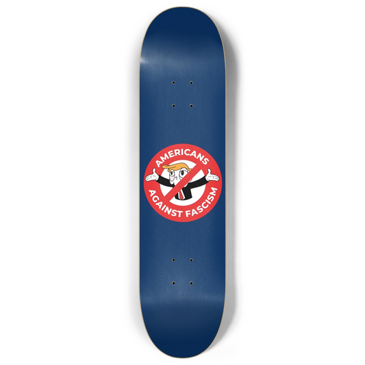 Americans Against Fascism 7-Ply Canadian Maple Skateboard Deck | Red & White Stripes