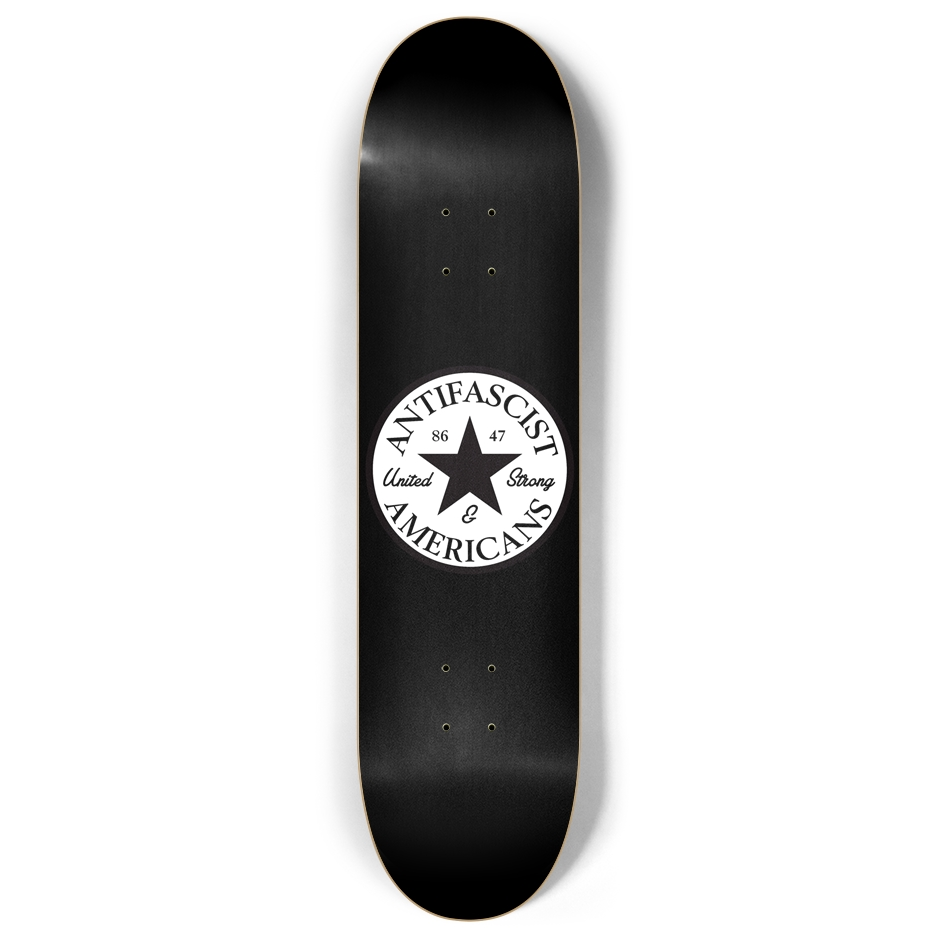 Antifascist Americans Skateboard Deck – 7-Ply Canadian Maple, United & Strong Design