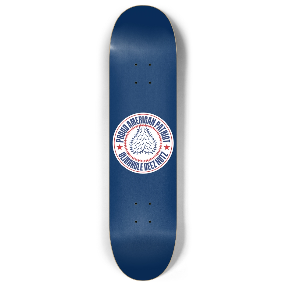 Proud American Patriot Oligargle Deez Nutz 7-Ply Canadian Maple Skateboard Deck