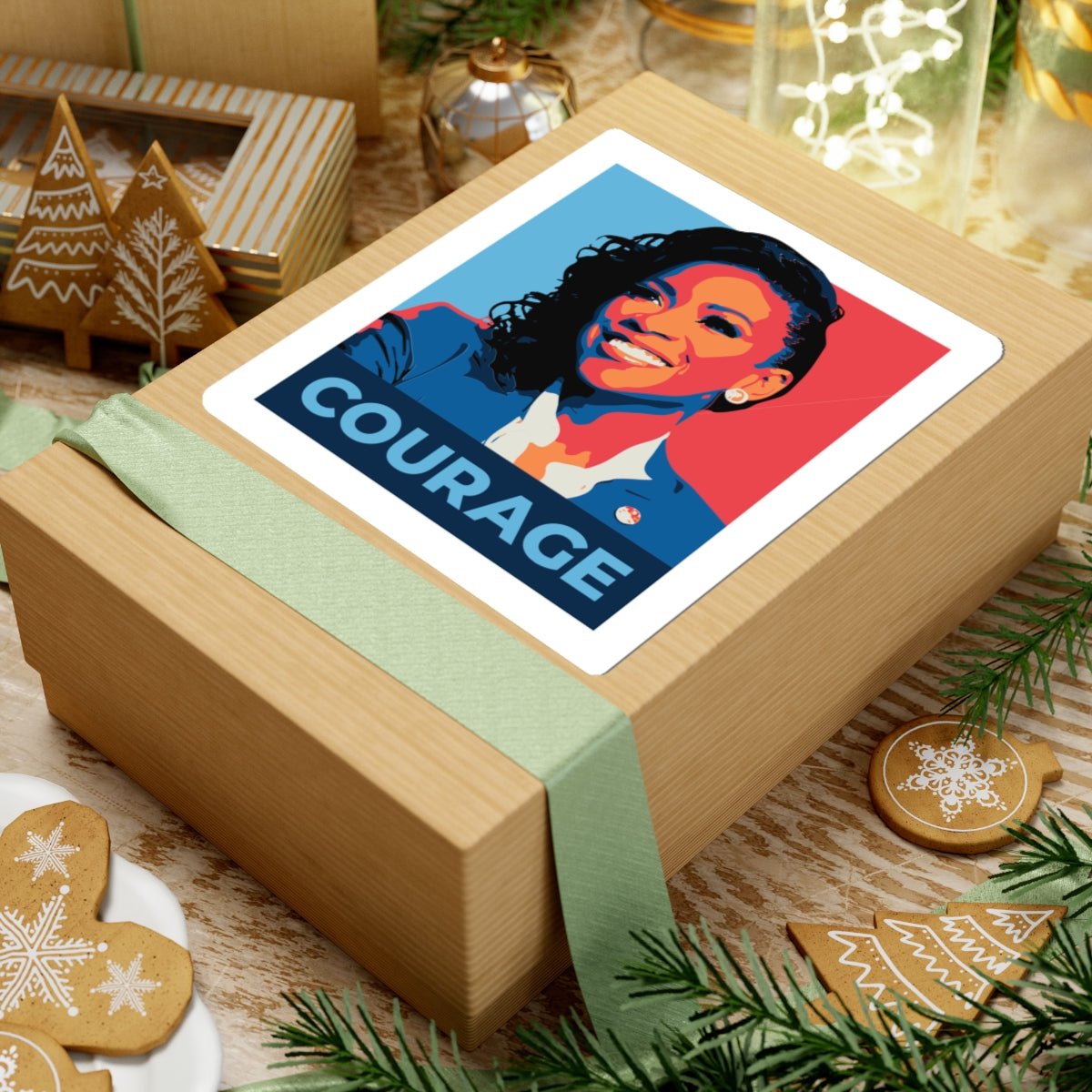 Free Oppression - Kiss - Cut Sticker - Jasmine Crockett Courage – Kiss - Cut Sticker