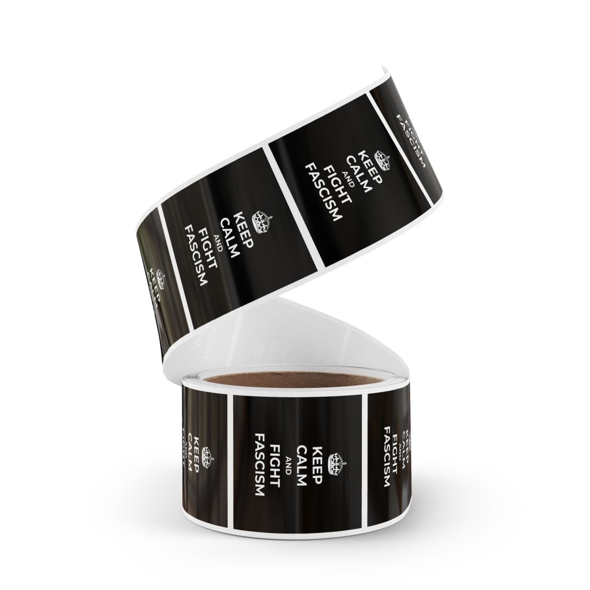 Free Oppression - Sticker Roll - Keep Calm And Fight Fascism - Square Vinyl Sticker Label Rolls - Anti Trump Protest "No Kings" Antifascist Decals