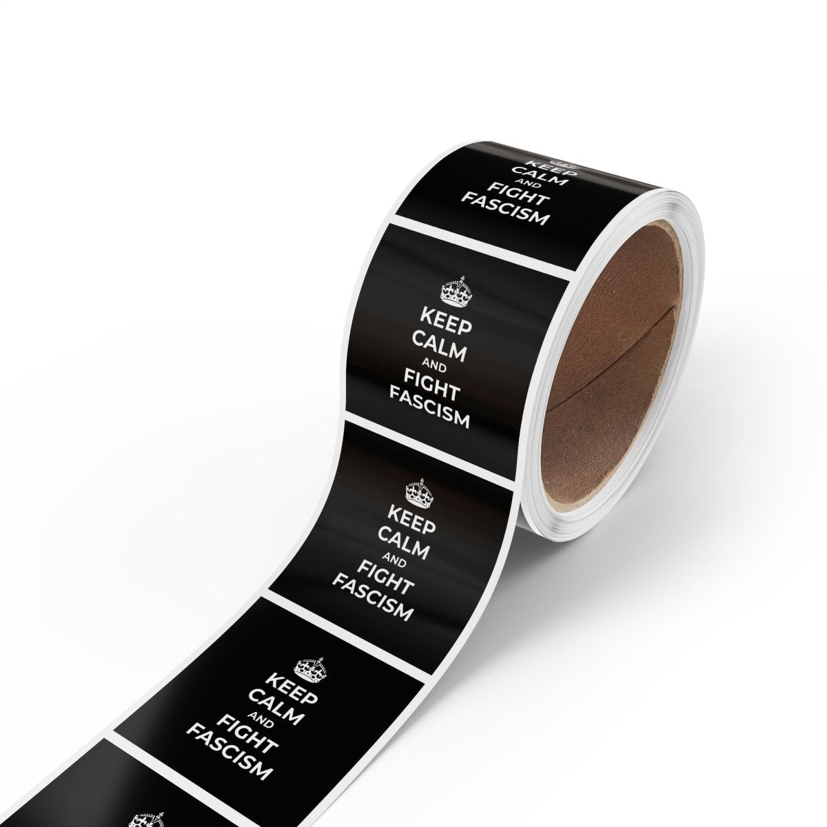 Free Oppression - Sticker Roll - Keep Calm And Fight Fascism - Square Vinyl Sticker Label Rolls - Anti Trump Protest "No Kings" Antifascist Decals