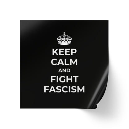 Free Oppression - Sticker Roll - Keep Calm And Fight Fascism - Square Vinyl Sticker Label Rolls - Anti Trump Protest "No Kings" Antifascist Decals
