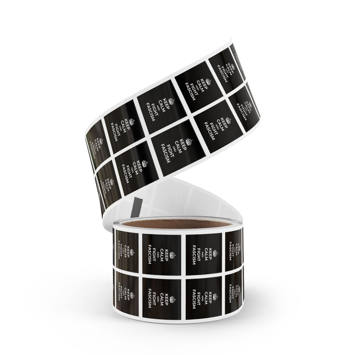 Free Oppression - Sticker Roll - Keep Calm And Fight Fascism - Square Vinyl Sticker Label Rolls - Anti Trump Protest "No Kings" Antifascist Decals