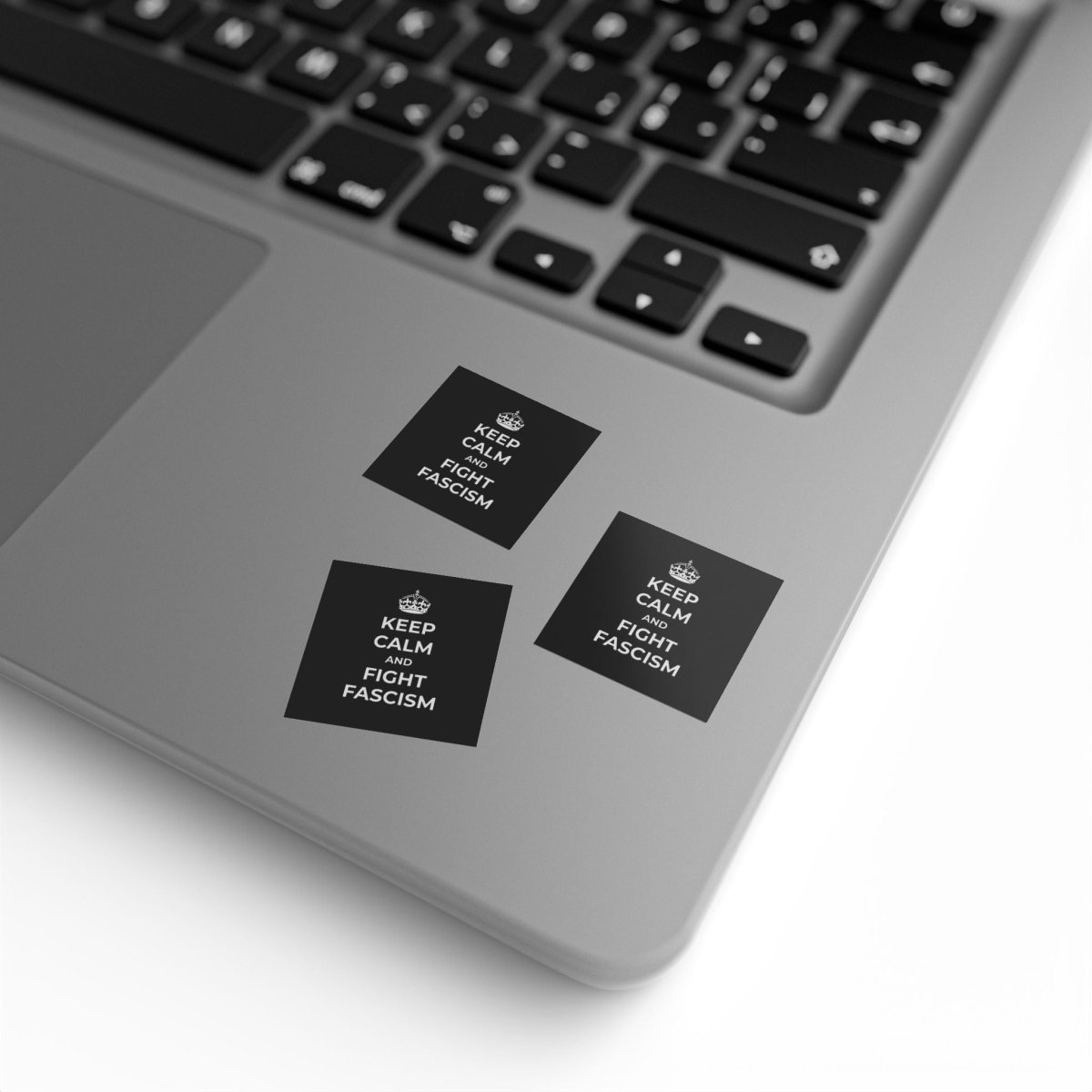 Free Oppression - Sticker Roll - Keep Calm And Fight Fascism - Square Vinyl Sticker Label Rolls - Anti Trump Protest "No Kings" Antifascist Decals