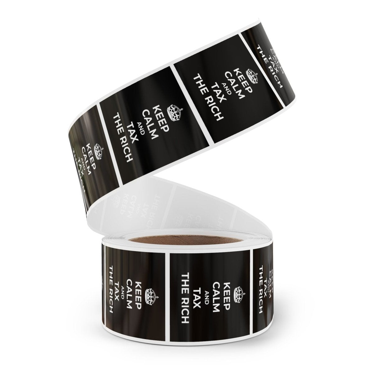 Free Oppression - Sticker Roll - Keep Calm And Tax The Rich - Square Vinyl Sticker Roll — Anti Trump Protest "No Kings" Antifascist Decals