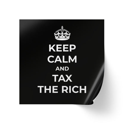 Free Oppression - Sticker Roll - Keep Calm And Tax The Rich - Square Vinyl Sticker Roll — Anti Trump Protest "No Kings" Antifascist Decals
