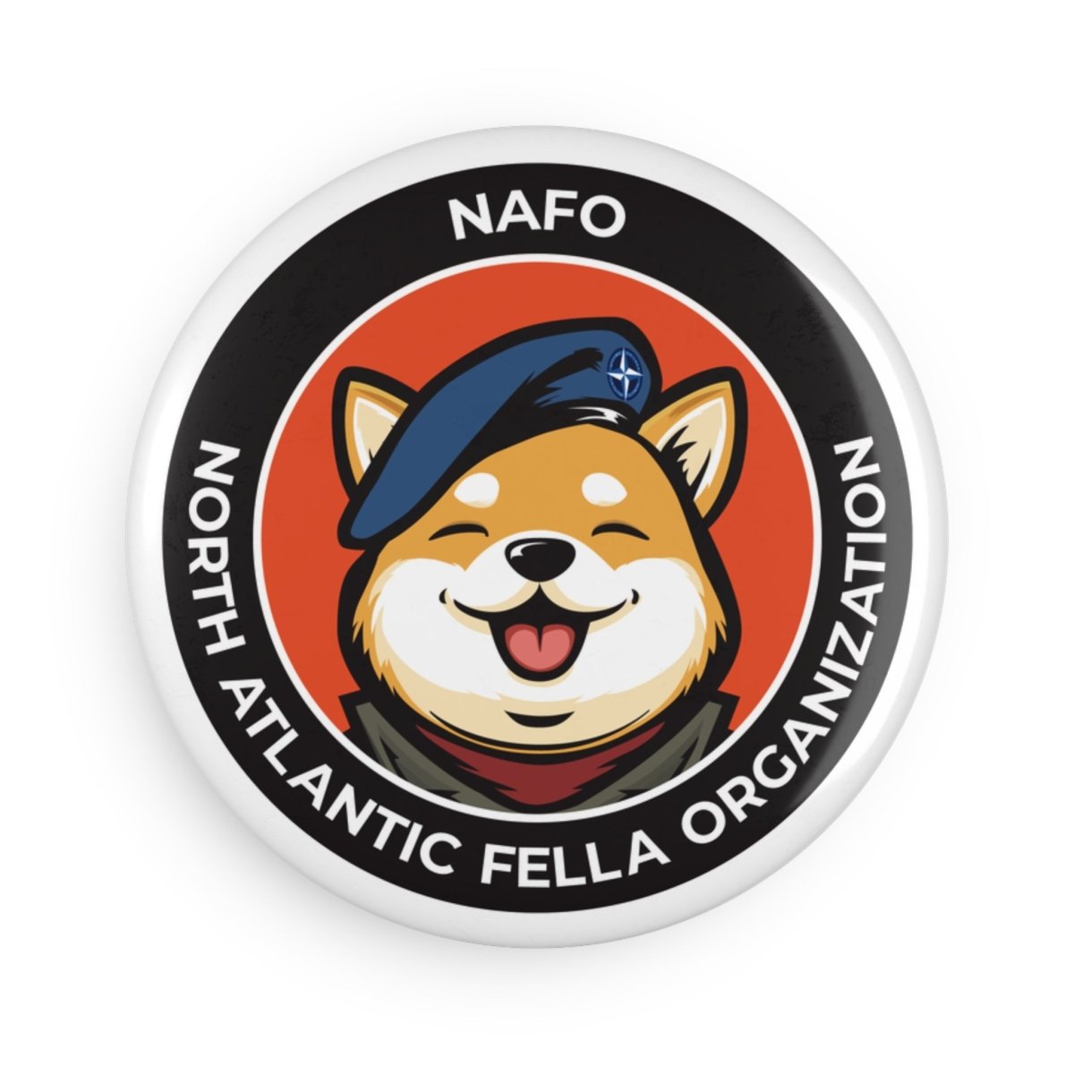 Free Oppression - Home Decor - NAFO - North Atlantic Fella Organization - Round Button Magnet