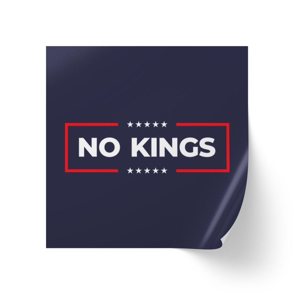 Free Oppression - Sticker Roll - No Kings - Square Vinyl Sticker Label Rolls - Anti Trump Protest "No Kings" Antifascist Decals