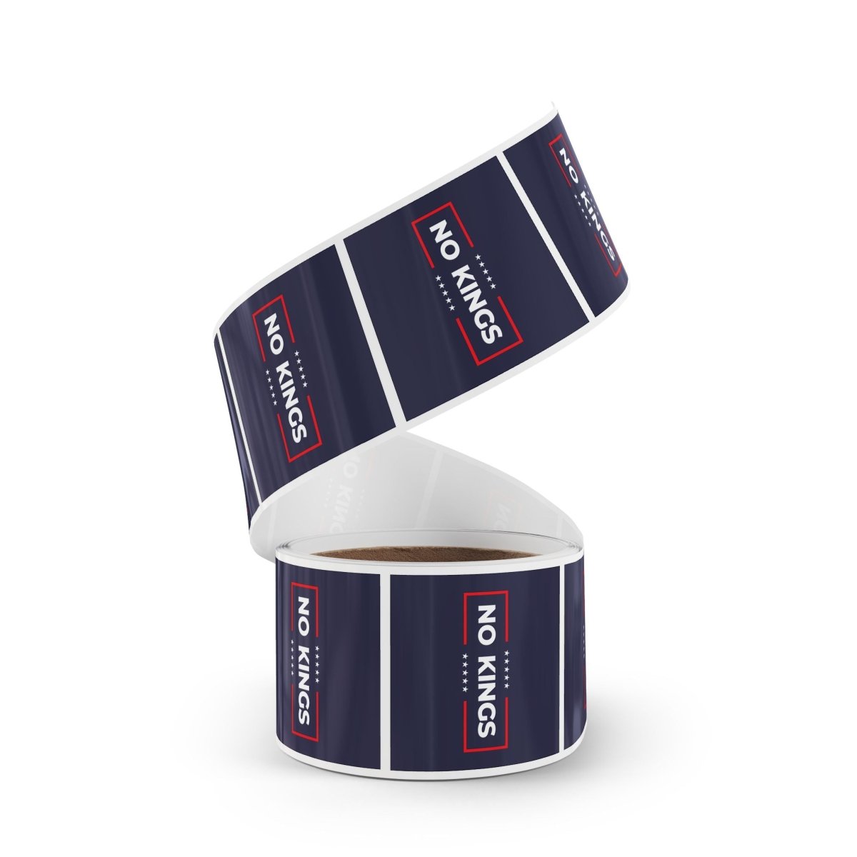 Free Oppression - Sticker Roll - No Kings - Square Vinyl Sticker Label Rolls - Anti Trump Protest "No Kings" Antifascist Decals