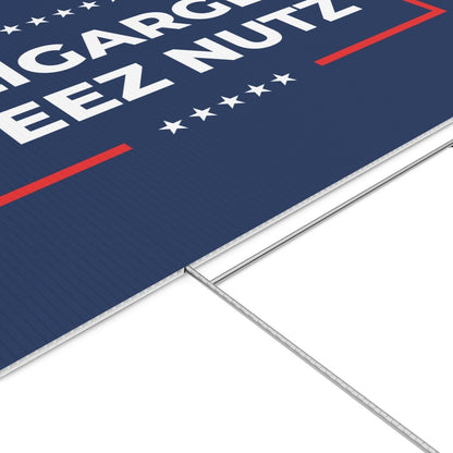 Free Oppression - Home Decor - Oligargle Deez Nutz Lawn Sign — Anti Trump No Kings Protest Yard Sign