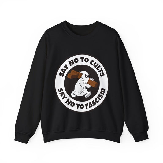Free Oppression - Sweatshirt - Say No to Cults, Say No to Fascism – Anti - Extremism Sweatshirt