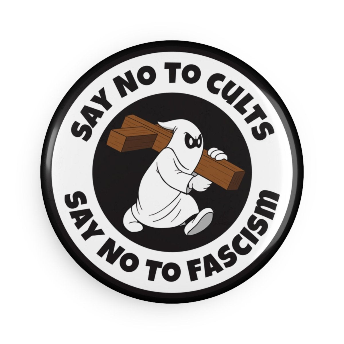 Free Oppression - Home Decor - Say no to cults – Say no to fascism - Round Button Magnet