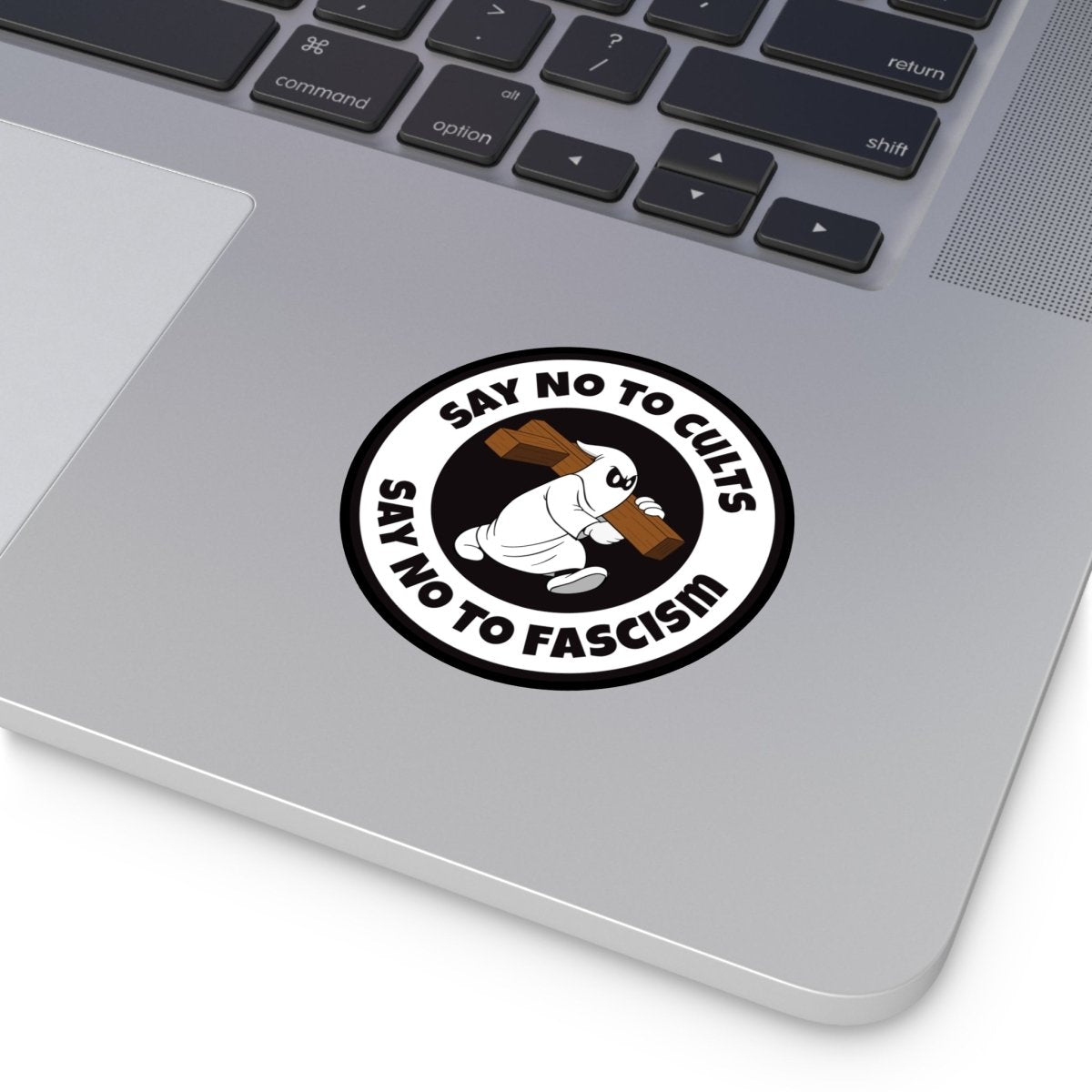 Free Oppression - Stickers - Say No to Cults – Say No to Fascism – Round Vinyl Sticker
