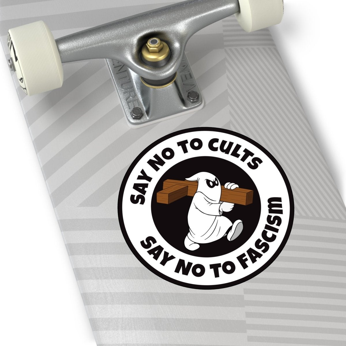 Free Oppression - Stickers - Say No to Cults – Say No to Fascism – Round Vinyl Sticker