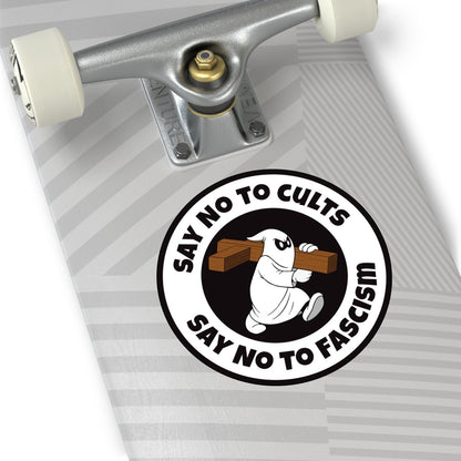 Free Oppression - Stickers - Say No to Cults – Say No to Fascism – Round Vinyl Sticker