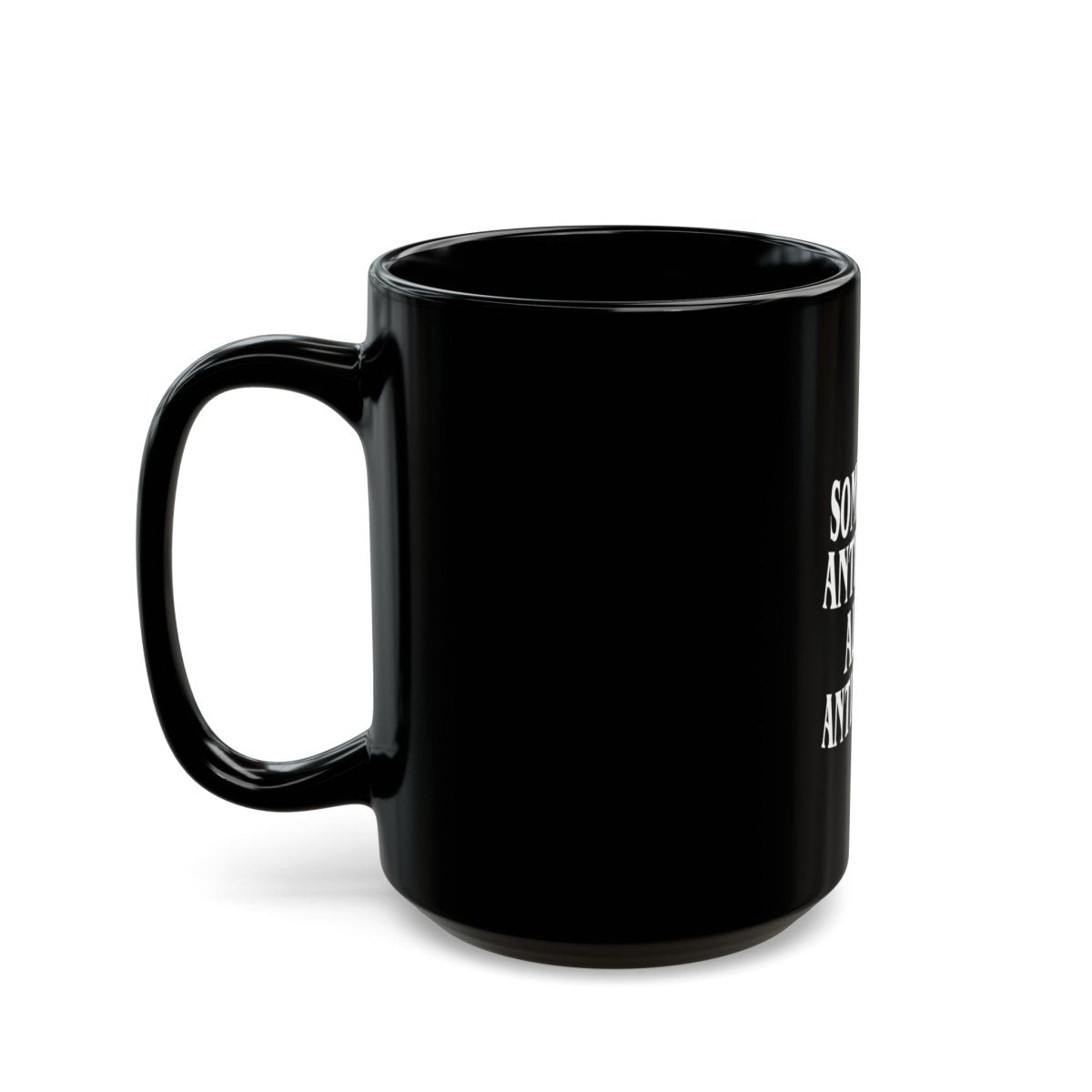 Free Oppression - Mug - Sometimes Antisocial Always Antifascist - Black Ceramic Mug - 11oz and 15oz Anti - Fascist Coffee Cup - Antifascist Gift - Activist Mug