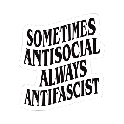 Free Oppression - Kiss - Cut Sticker - Sometimes Antisocial Always Antifascist – Kiss - Cut Sticker