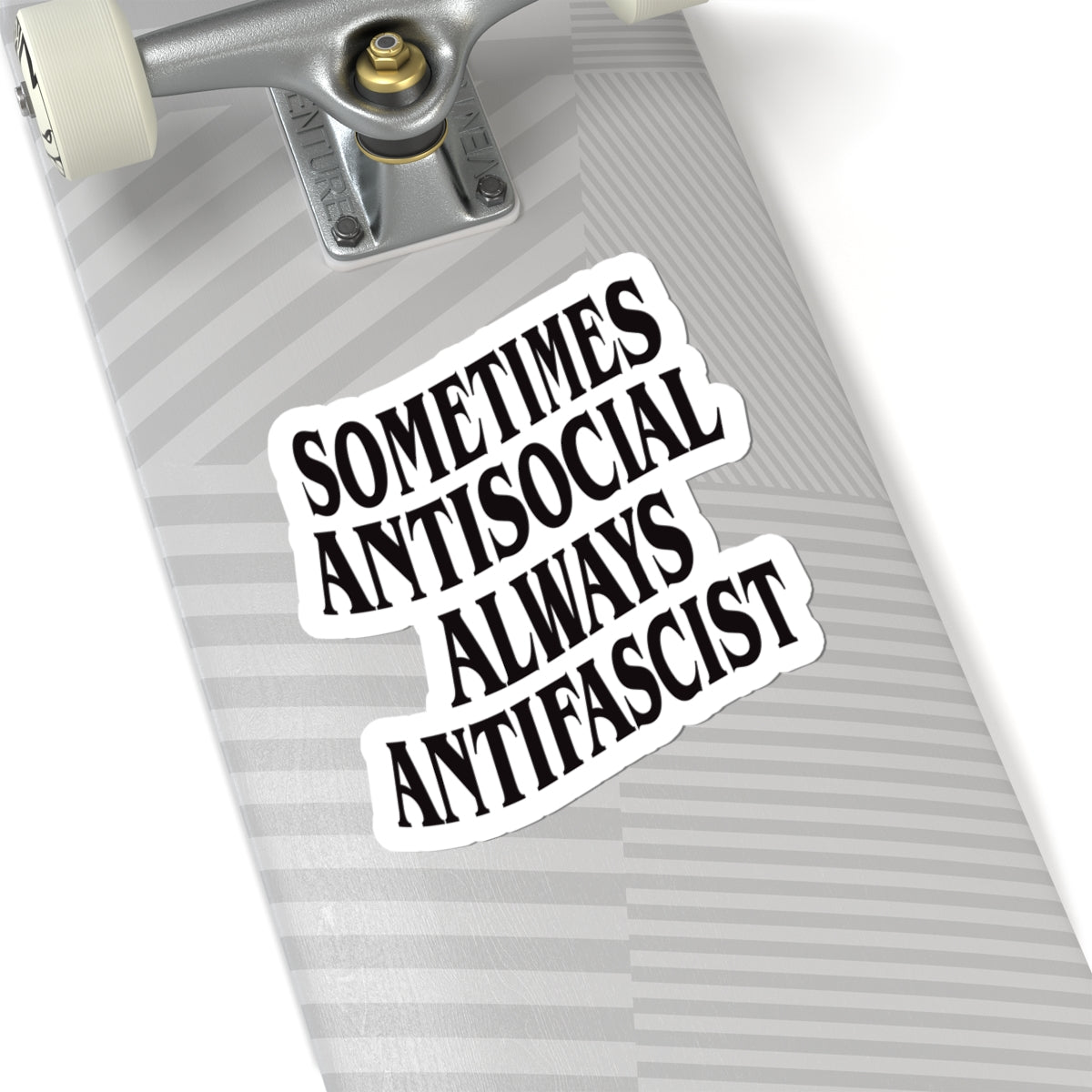 Free Oppression - Kiss - Cut Sticker - Sometimes Antisocial Always Antifascist – Kiss - Cut Sticker