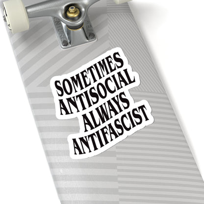 Free Oppression - Kiss - Cut Sticker - Sometimes Antisocial Always Antifascist – Kiss - Cut Sticker