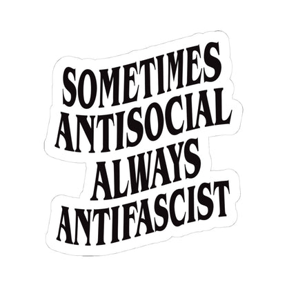 Free Oppression - Kiss - Cut Sticker - Sometimes Antisocial Always Antifascist – Kiss - Cut Sticker
