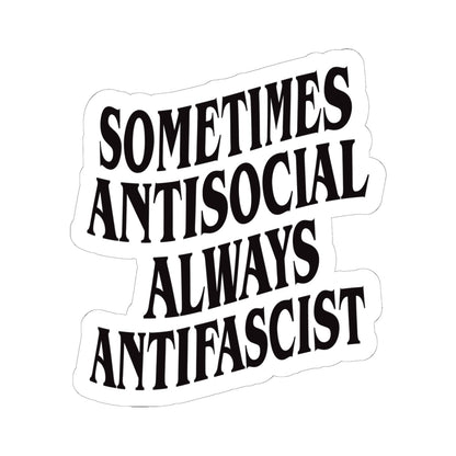 Free Oppression - Kiss - Cut Sticker - Sometimes Antisocial Always Antifascist – Kiss - Cut Sticker