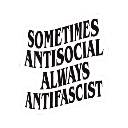 Free Oppression - Kiss - Cut Sticker - Sometimes Antisocial Always Antifascist – Kiss - Cut Sticker