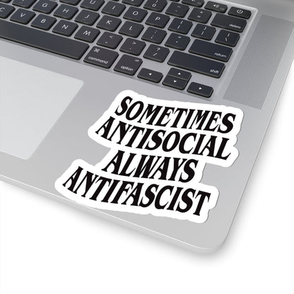 Free Oppression - Kiss - Cut Sticker - Sometimes Antisocial Always Antifascist – Kiss - Cut Sticker