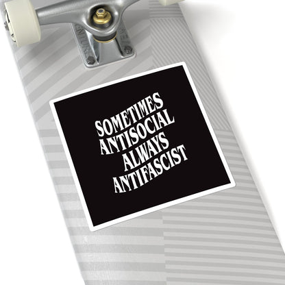 Free Oppression - Stickers - Sometimes Antisocial Always Antifascist – Square Vinyl Sticker