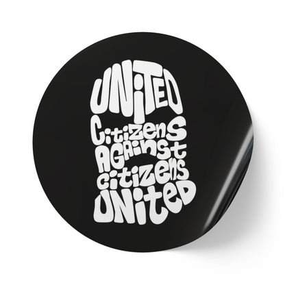 Free Oppression - Sticker Roll - United Citizens Against Citizens United – Round Sticker Label Rolls - Anti Trump No Kings Protest Decal