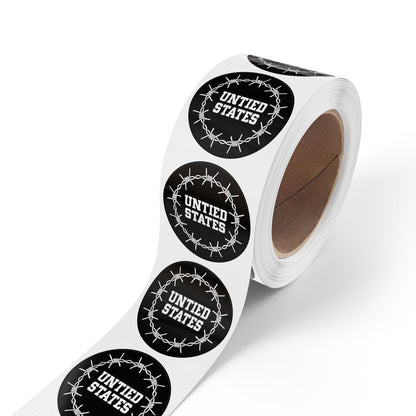 Free Oppression - Sticker Roll - Untied States - Round Vinyl Sticker Label Rolls - Anti Trump Protest "No Kings" Antifascist Decals