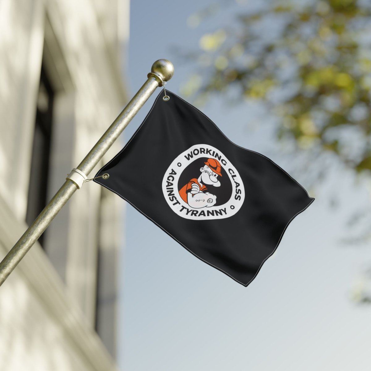 Free Oppression - Home Decor - Working Class Against Tyranny Flag - Anti Fascist Labor Pride Banner for Activists, Unions, Rallies, Protests, Home or Office Decor