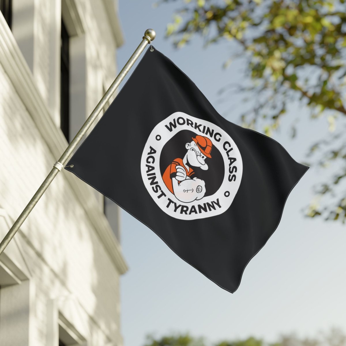 Free Oppression - Home Decor - Working Class Against Tyranny Flag - Anti Fascist Labor Pride Banner for Activists, Unions, Rallies, Protests, Home or Office Decor