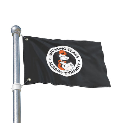 Free Oppression - Home Decor - Working Class Against Tyranny Flag - Anti Fascist Labor Pride Banner for Activists, Unions, Rallies, Protests, Home or Office Decor