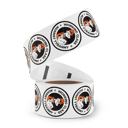 Free Oppression - Paper products - Working Class Against Tyranny – Round Sticker Roll
