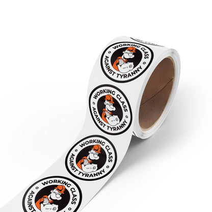 Free Oppression - Paper products - Working Class Against Tyranny – Round Sticker Roll