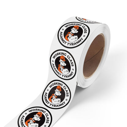 Free Oppression - Paper products - Working Class Against Tyranny – Round Sticker Roll