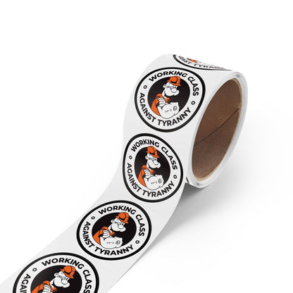 Free Oppression - Paper products - Working Class Against Tyranny – Round Sticker Roll