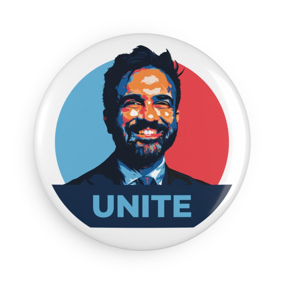 Free Oppression - Home Decor - Zohran Mamdani Unite - Round Button Magnet - Obama Hope Style Magnet