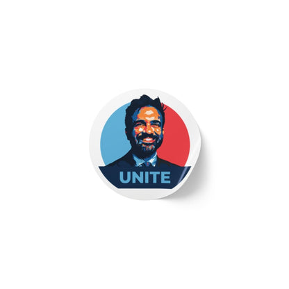 Free Oppression - Sticker Roll - Zohran Mamdani "Unite" - Round Vinyl Sticker Label Rolls - Anti Trump Protest "No Kings" Antifascist Decals